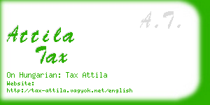 attila tax business card